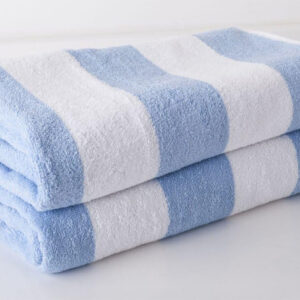 Pool Towel Light Blue striped