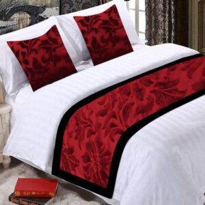 Bed Runner Maroon Velvet