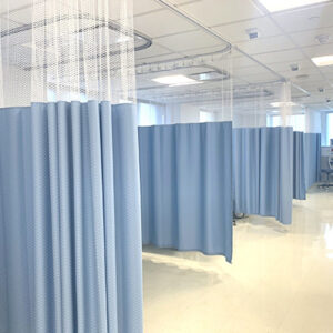 Blue Cubical Curtain